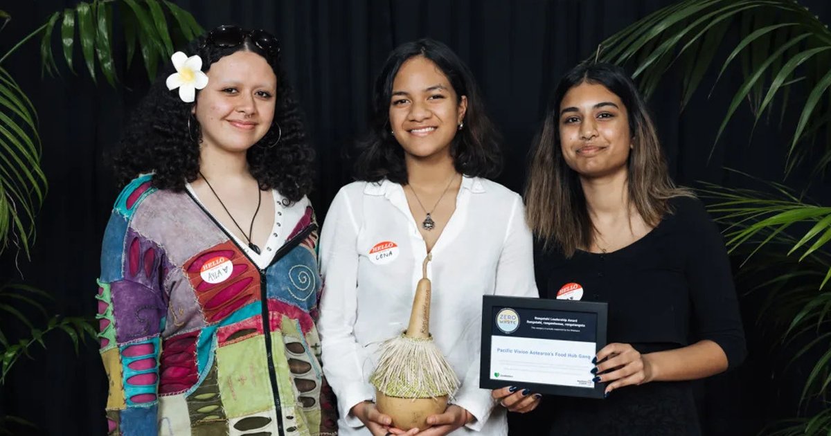 Regenerative Aotearoa, South Auckland youth win award for diverting 1.5 tonnes of waste from landfills